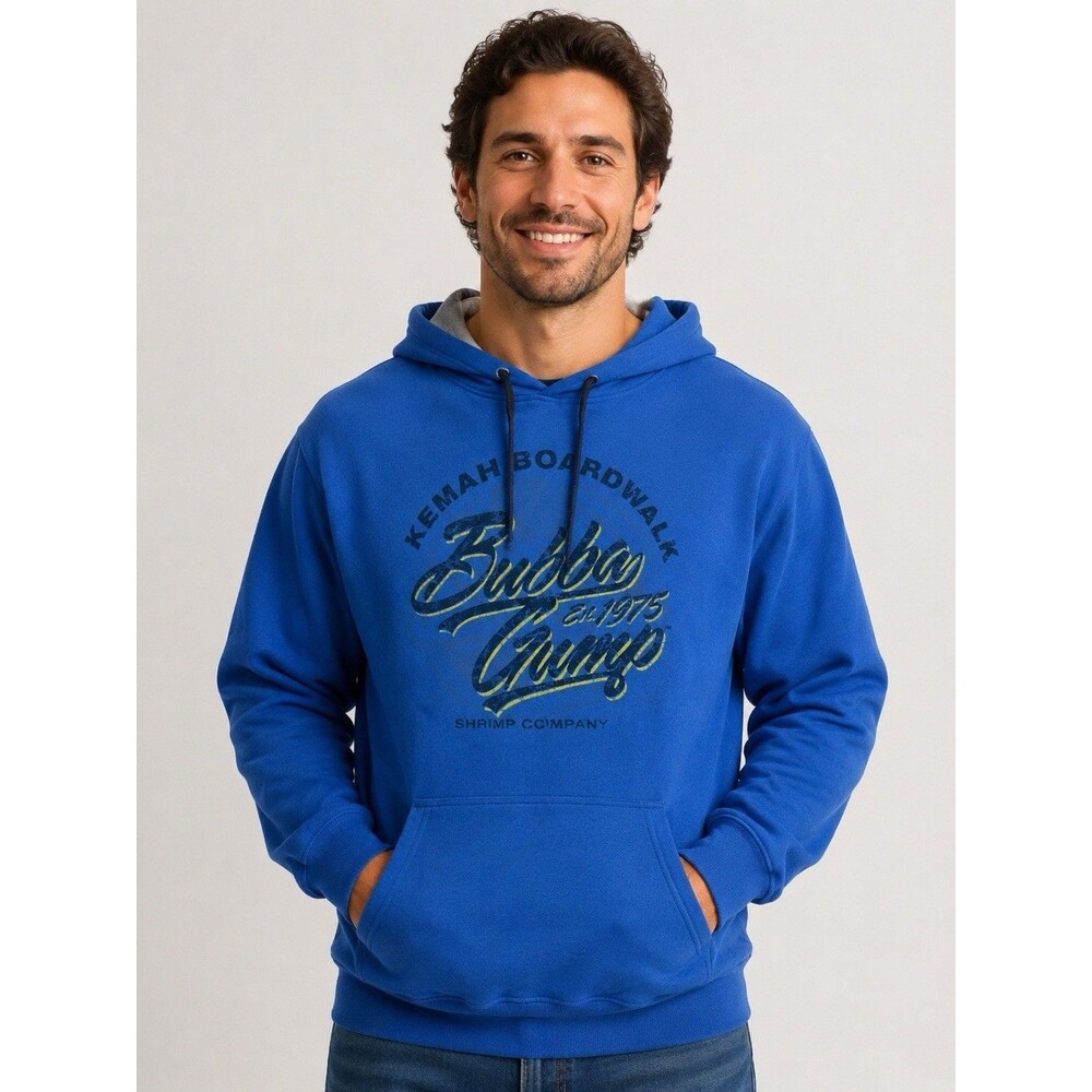 Bubba Gump Shrimp Co Hoodie Adult Large Blue Kemah Boardwalk Pullover Texas